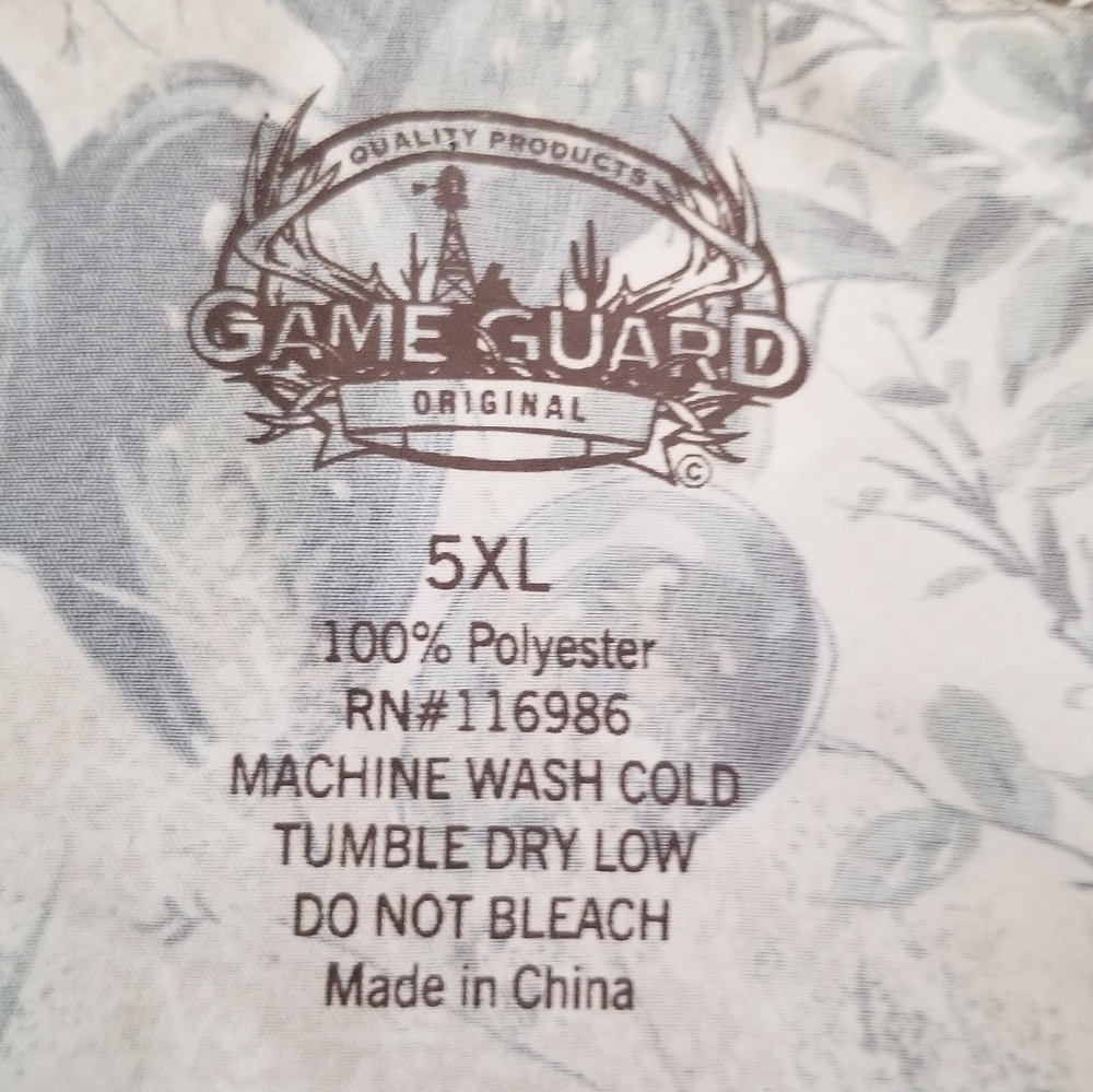 GameGuard Original Shirt Short Sleeve Button Up UPF 50 Size 5X - Picture 8 of 12